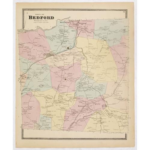 Old map image download for Town of Bedford Westchester Co. NY.