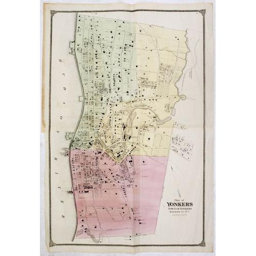 Old map image download for Plan of Yonkers Town of Yonkers Westchester Co. N.Y. . . .