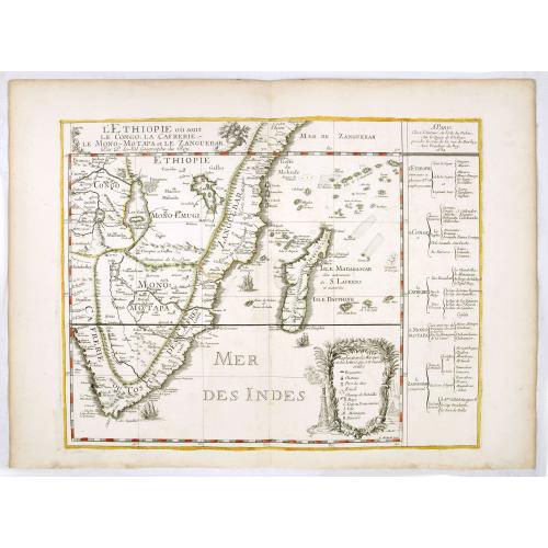 Old map image download for L'Ethiopieoù sont le Congo, La Cafrerie, Le Mono-Montapa et le Zanguebar.