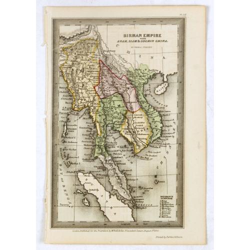 Birman Empire with Anam, Siam & Cochin China.