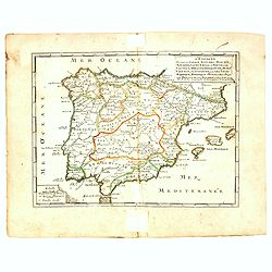 L'Espagne divisée en Galice Asturies Biscaye . . .