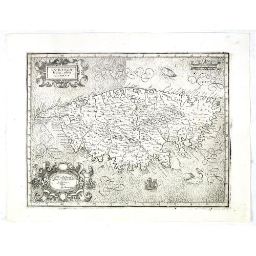 Old map image download for CORSICA Isola, olim Cyrnus. Gio Antonio Magini.