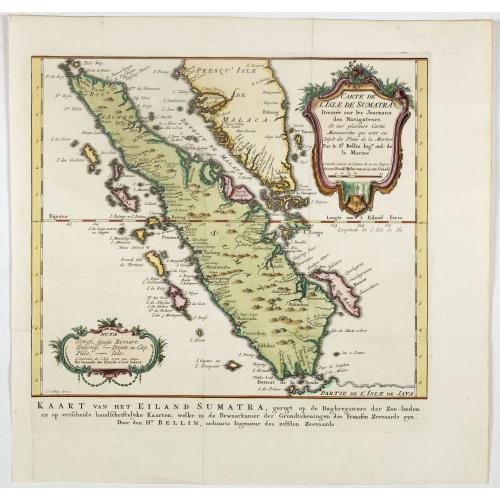 Carte de l'Isle de Sumatra. . . / Kaart van het Eiland Sumatra. . .