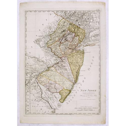 Old map image download for New Jersey entworfen von D.F. Sotzmann. Hamburg bey Carl Ernst Bohn 1796 . . . NO.VIII