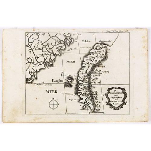 Old map image download for Die Insel Formosa neu abgemessen auf Befehl Kaysers Kamhi.