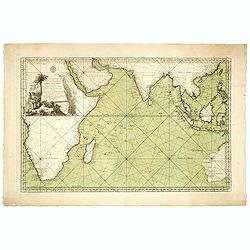 Jacques Nicolas Bellin: Carte Reduite De L'Ocean Oriental ou Mer Des Indes Seconde Edition Pour Servir aux Vaisseau du Roy . . . Par order de M. De. Machault . . . MDCC LVII