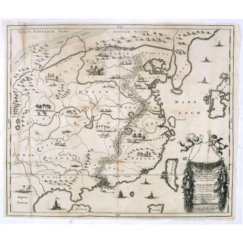 Old map image download for Reys-Kaerte vande Ambassade der Nederlandse Oost Indise Compagnie door China aen den Grooten Tartarsen Cham door Johan Nieuhoff. . .
