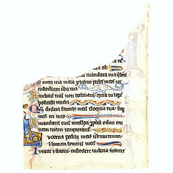 Illuminated leaf from a lithurgical Psalter.