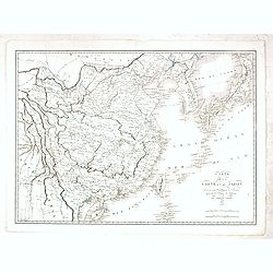 Carte de la Chine et du Japon. Dressée pour l'intelligence de l'histoire général des voyages de Laharpe. . .