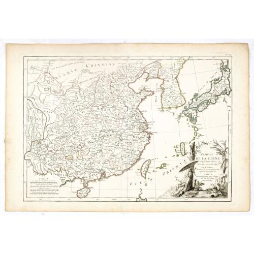 Old map image download for L'Empire de la Chine d'après l'Atlas Chinois, avec les Isles du Japon..