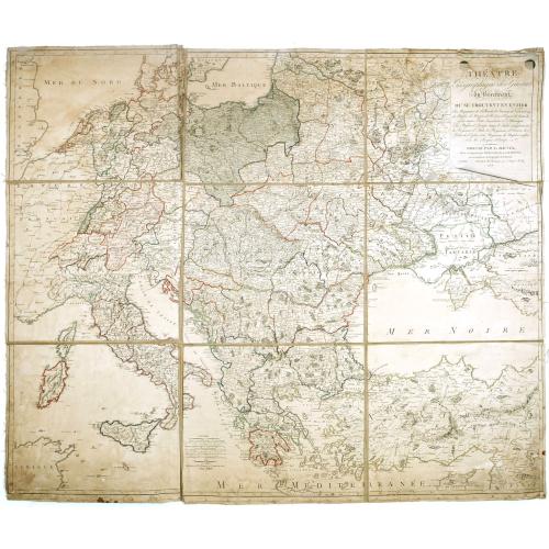 Old map image download for THEATRE Géographique des Guerres du Continent, OU SE TROUVENT EN ENTIER Les Royaumes de Hollande, ...