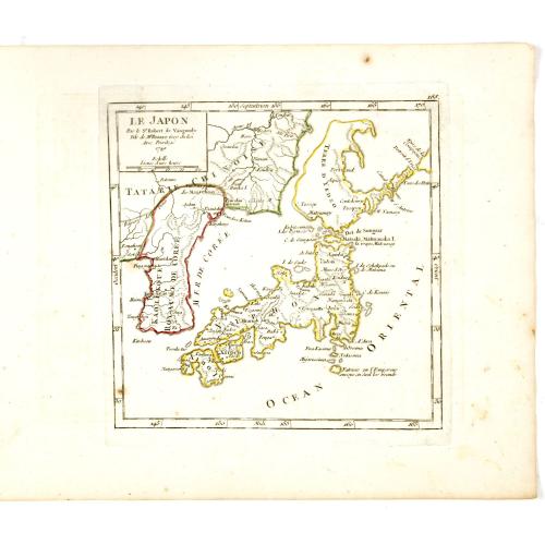 Old map image download for Le Japon Par le Sr. Robert de Vaugondy fils de Mr. Robert Geog. Ord du Roi avec Privilege 1749.