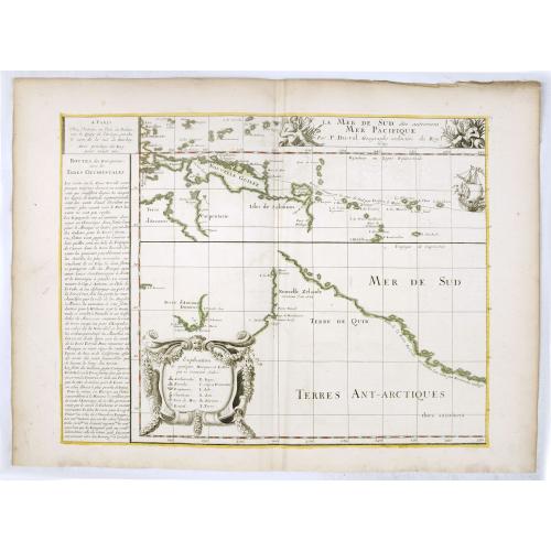 Old map image download for La Mer de Sud dite autrement Mer Pacific Par P. Du-val. . .