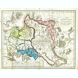 Carte générale de la Pologne : avec ses différens démembremence par les puissances partageantes en 1773 et 1795 / dessinée et dressée par Mariaval. . .