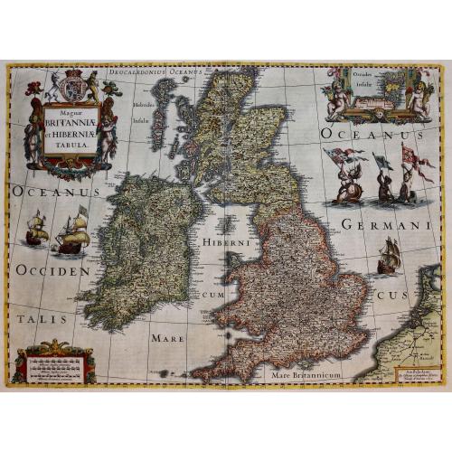 Old map image download for Magnae Britanniae et Hiberniae Tabula.
