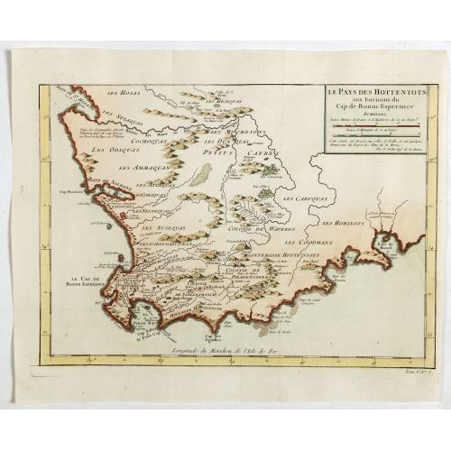 Old map image download for Le Pays des Hottentots . . .