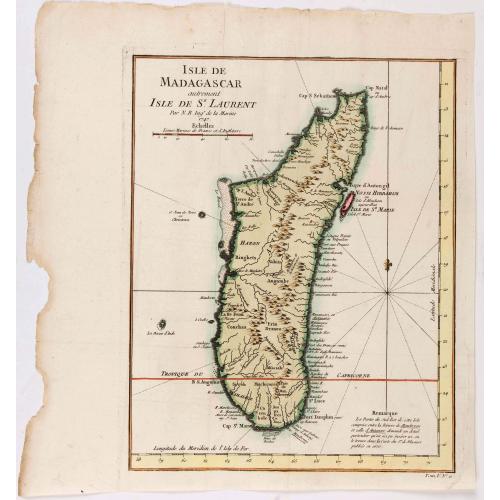 Old map image download for Isle de Magagascar . . .