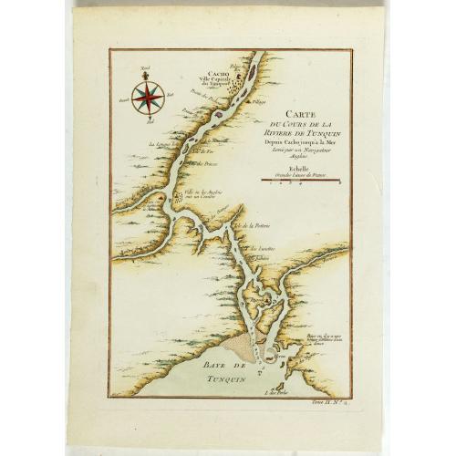 Old map image download for Carte du Cours de la riviere de Tunquin . . .