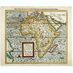 Africae tabula nova / Africa, Lybia, Morenlandt, mit allen Königreichen so jetziger zeit darumb gefunden werden. . .