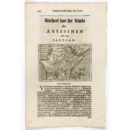 Old map image download for Abissinorum Imperium. / Acomath .I. Turcarum Imperator .XIIX. Ex Stirp. Ottomannica.