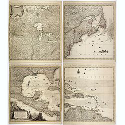 [7 sheets] A Map of the British Empire in America with the French Spanish and Dutch Possessions adjacent thereto by Henry Popple.