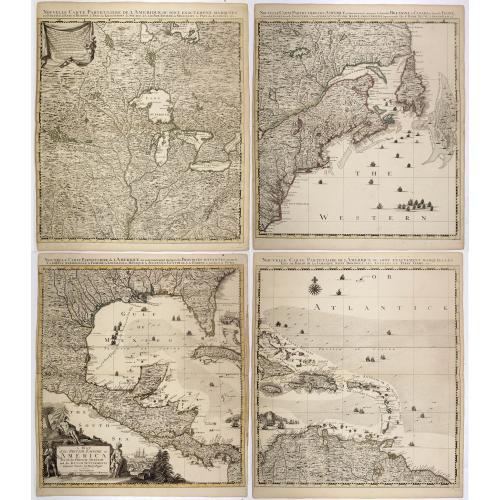 Old map image download for [7 sheets] A Map of the British Empire in America with the French Spanish and Dutch Possessions adjacent thereto by Henry Popple.