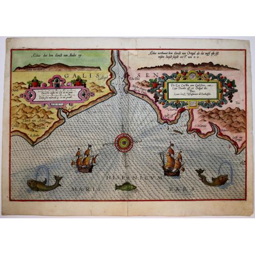 Old map image download for Die Zee Custen van Galissien, van Capo Daviles off tot Ortegal tho.
