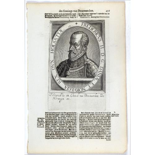 Fredericus II. D. G. Daniae Et Norvegiae Rex. Dux Holsatiae etc.