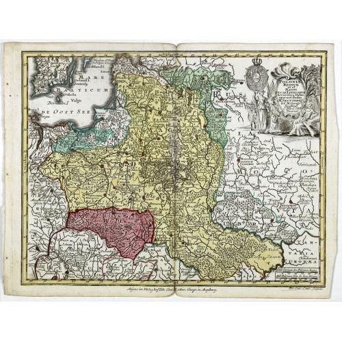 Old map image download for Polonia regnum ut et magni Ducat Lithuania. . .