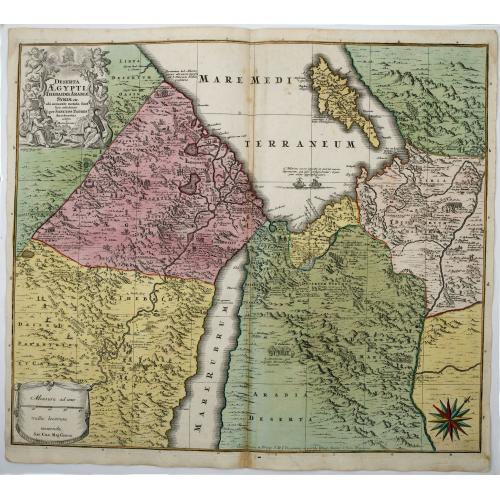 Old map image download for Deserta Aegypti Thebaidis, Arabiae, Syriae etc.