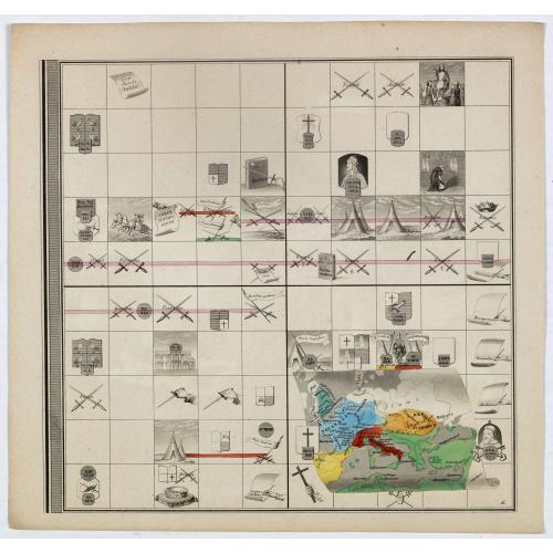 Old map image download for [Untitled map of the European countries in a playing grid].