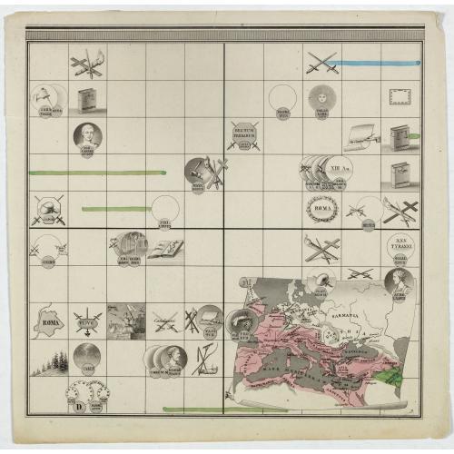 Old map image download for [Untitled map of the European countries in a playing grid].