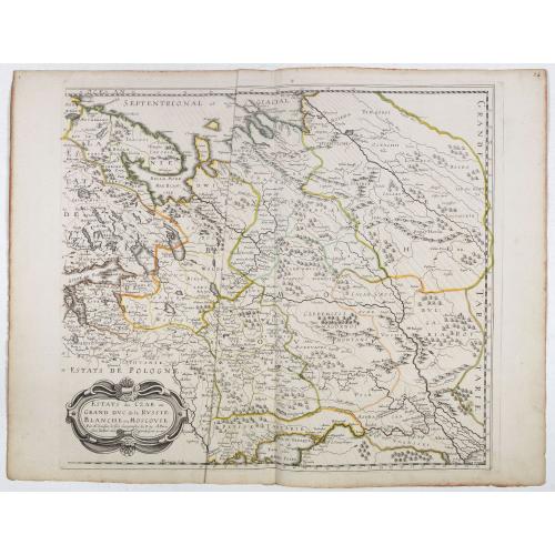 Old map image download for Estats du Czar ou Grand Duc de la Russie Blanche ou Moscovie.