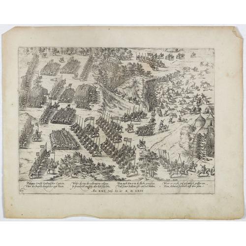 Old map image download for Philippus Scrossy Italianisscher Capitein uber des Bapstes kriegsher zogh hinein. . . Plate 65.