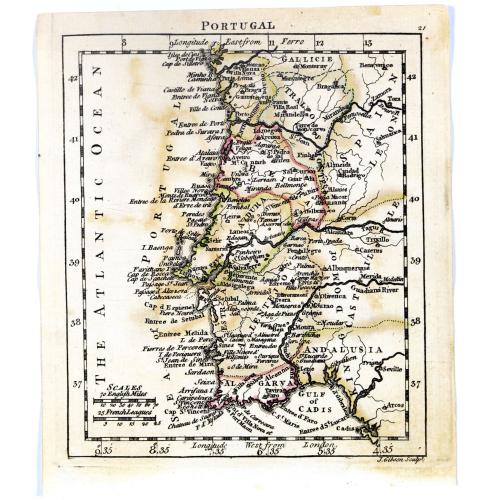 Old map image download for Spain and Portugal.