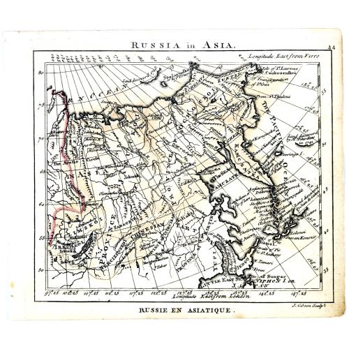 Old map image download for Russia in Asia.