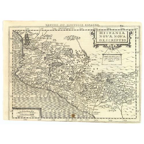 Old map image download for Hispaniae Novae Nova Descriptio.