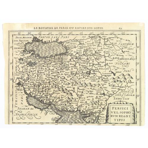 Old map image download for Persici vel Sophorum Regni Tipus.