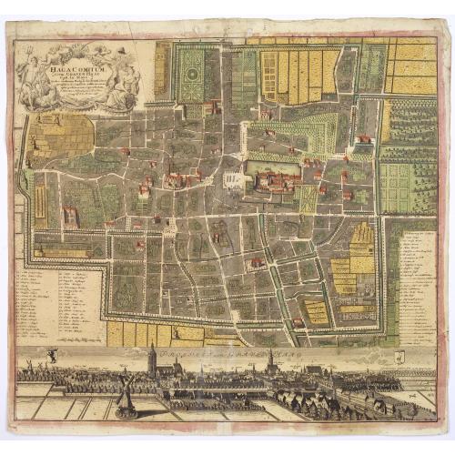 Old map image download for Haga Comitum, [Germ. Graven-Haag, Gall. la Haye] sedes ordinum Belgii foederati ichnographica...