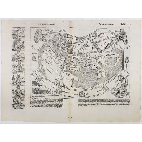 Old map image download for (World map] Secunda etas mundi. Folium XIII