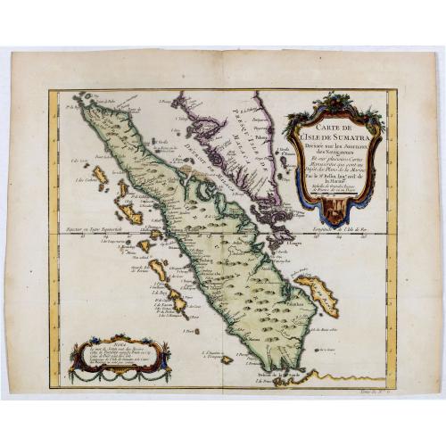 Old map image download for Carte de l'Isle de Sumatra. . .