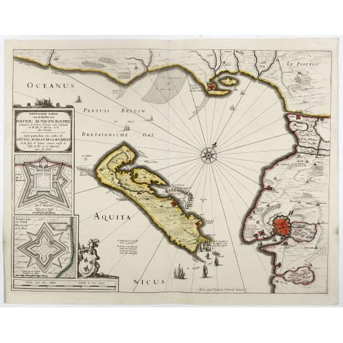 Old map image download for Carte particuliere des costes de Poittou, Aunis et de la Rochelle.