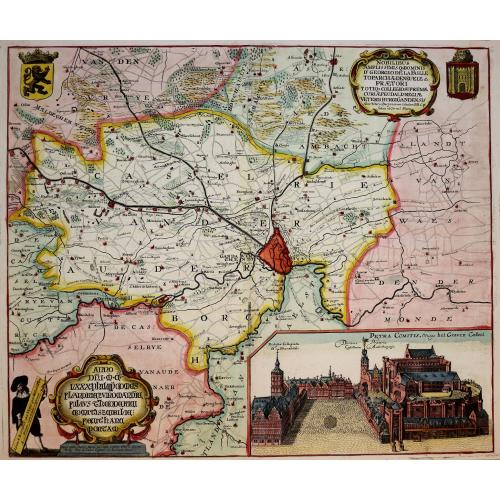 Old map image download for Nobilibus Amplissimis Q. Dominis D. Georgio De La Faille Toparchae Deneuele &c. Praetori Totiq. Colllegio Supremae Curiae Feudalis Regiae Veteris Burgi Gandensis [Gent]