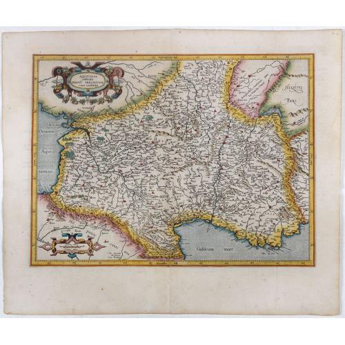 Old map image download for Aquitania australis Regnu Arelatense cum consinijs.
