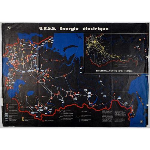 Old map image download for U.R.S.S. Energie Eléctrique. (5)
