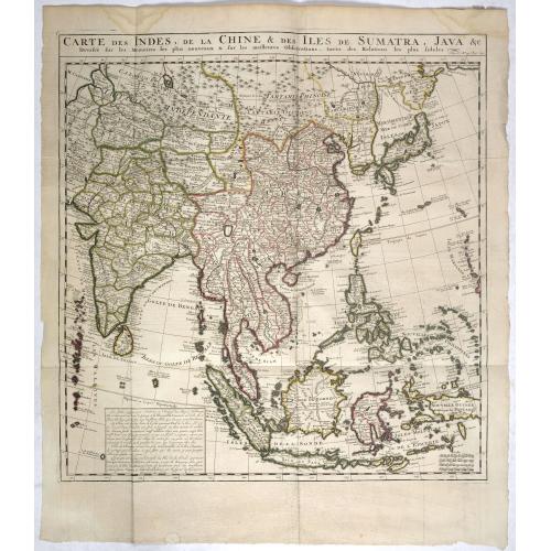 Old map image download for Carte des Indes, de la Chine & des Isles de Sumatra, Java &c..