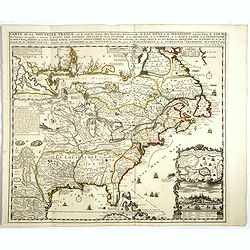 Carte de la Nouvelle France, ou se voit le cours des Grandes Rivieres de S. Laurens & de Mississipi..