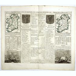 Carte du gouvernement civil et militaire avec l'Etat des Officiers du Royaume d'Irlande . . .