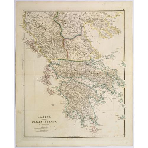 Old map image download for Greece and the Ionian Islands.