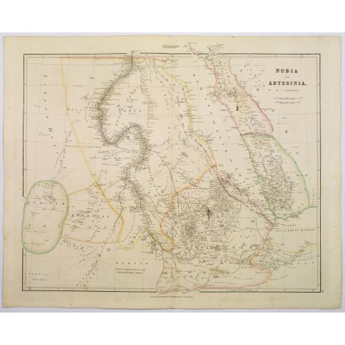 Old map image download for Nubia & Abyssinia.